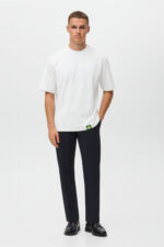 RahRaha Hustle White T-Shirt for Men – Full body front pose, clean look